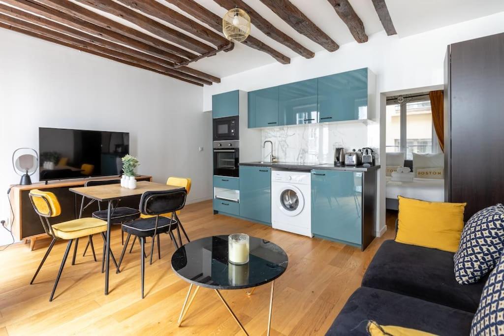 Grands Boulevards 22 : Appartement Cosy 1Br-4P Paris Bagian luar foto